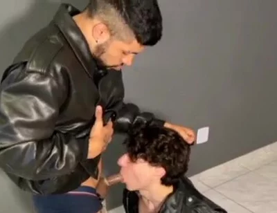 Leather latino master fucks boy