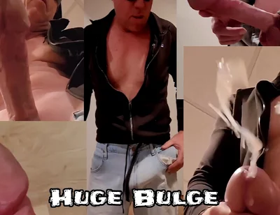 Huge Cock Bulge Causes Huge Cumshots for Siixxbig