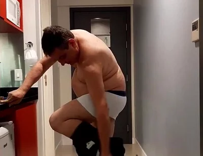 Hot Daddy Getting Naked