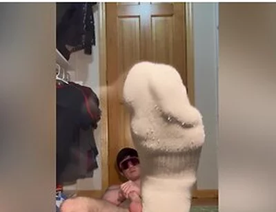 White Socks Jock Jerk Finger