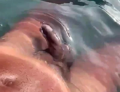 Listening to Gooning Audio in the Pool and Jerking off