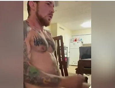 Big Load At The End Solo Tattoo Muscular Guy Masturbation