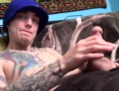 Tatted Thug Blinx Loves A Good Stroke And Big Cum Load