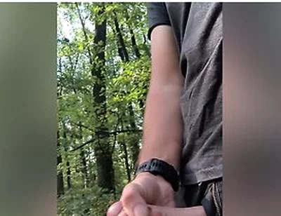 Cumshot In The Middle Of The Forrest