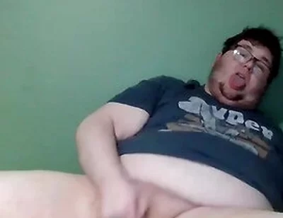 Dumb Fat Sissy Gagged With Socks And Dildo Edges To Orgasm