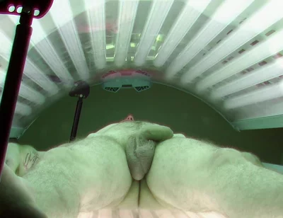 Czech Gay Solarium 20 Skinny Inked Stud Strips and Shows His Goods