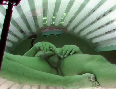 Czech Gay Solarium 5 Solo Jerk with Hung Twink - Caught in the Act