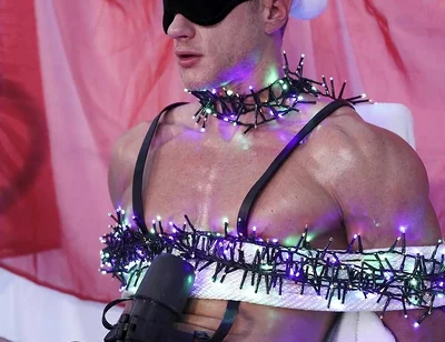 Santa Came by Early, so I Locked His Ass Down Using His Own Ropes and Used My Milking Machine to Take His Milk for Once