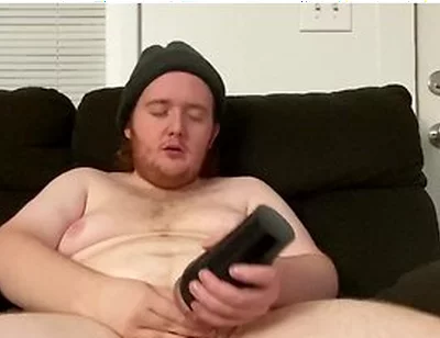 Young Chubby Guy Plays With A Fleshlight