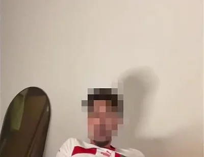 Arab Football Player Jerks off His Fat Cock and Asks for Feet and Socks Worship
