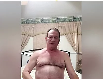 Old Man Stroking In Bed