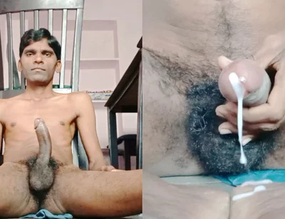 Rajesh Playboy 993 Naked Sat on the Floor Masturbating Big Cock and Cumming on the Feet