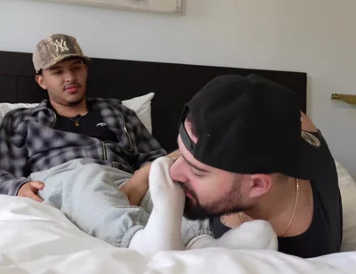 Latino masters feet cum load