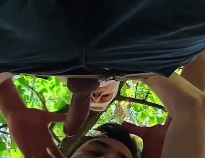 Gay Cruising in the Woods: Sucked and Kicked a Man in the Ass