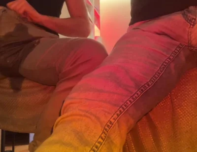 2 Amateur Flatmates Guys Wetting Their Pants on Cam for a Follower