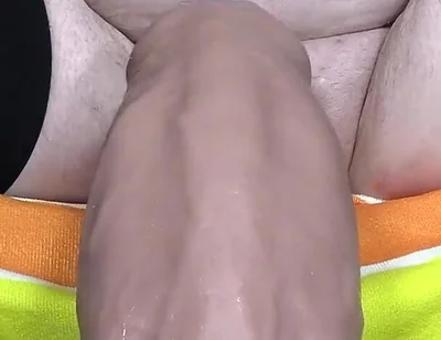 I Just Love Vibrating My Loose Cooch Stretched by a Huge Toy!