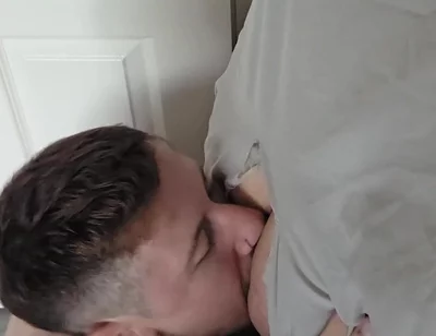 Sucking off and Rimming My Step Dad at Gloryhole Anonymous Cum on Facial Taboo