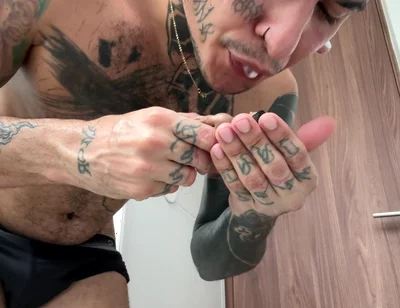Giant Demon Returns From Training and Encounters a Tiny Human in the Shower.