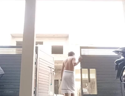 Washing My Yard in a Towel