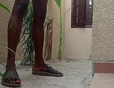 Wanking Myself up in the Back Yard