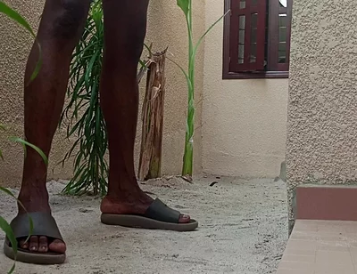 Wanking Myself up in the Back Yard