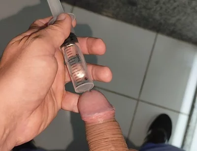 Extreme Application to the Syringe Inside the Glans!!