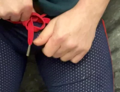Jules' First Piss Desperation Challenge After Being Trained Many Times by His Flatmate Simon to Pee Himself, He Is Now Dared to