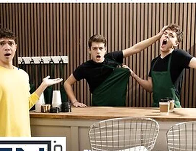 Men - Sam Ledger Wants A Coffee But Ends Up Taking Joey Millss Cock In His Mouth