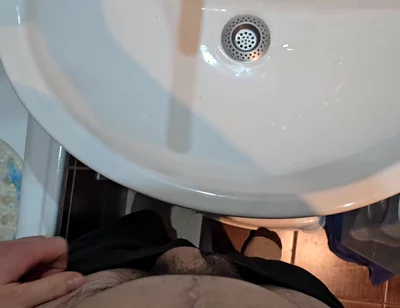 Male Pissing Compilation - POV Pee to the Bathroom Sink - Strong and Long Peeings