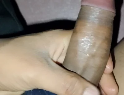 Handjob Masturbation Cum at Late Night