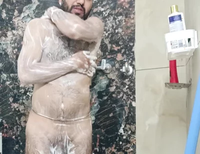 Indian Police Officer in Shower