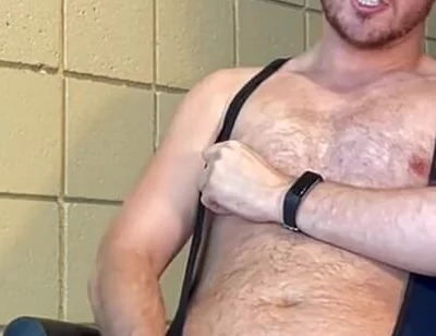 Spandex Goonloads with Nipples Clamped