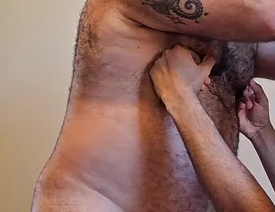 Hairy Bear Fucks Bareback Doggy and Missionary Hard