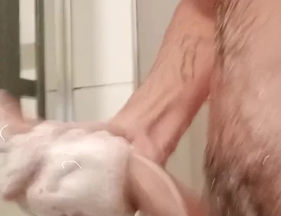 Shower Play Big Cock