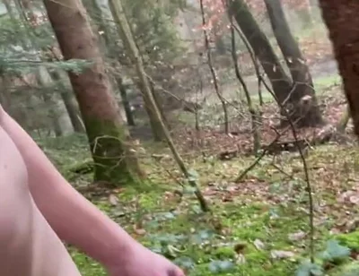 Running in the Forest and Stripping Completely Naked
