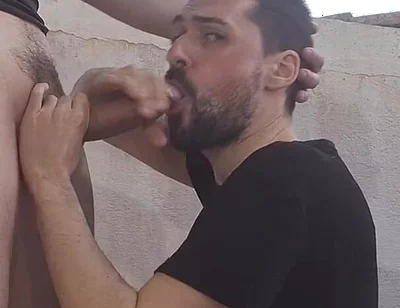 Hot Daddy Sucking Stud Massive Cock and Nuts 3 Times