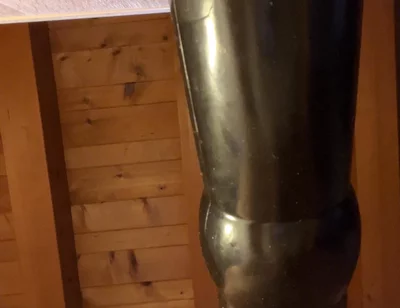 Grandpa Fucks Himself with His Black BDSM Dildo