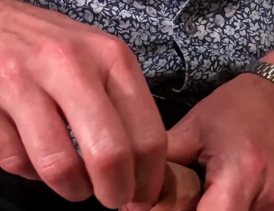 Uncut Bear Soft Cock Tease on the Edge of the Bed