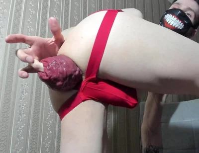 Exciting Red Panties, and a Sweet Hole with Anal Prolapse