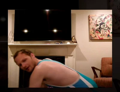 Singlet Wrestles Boy, Strips, Sucks, Rims, Bareback Doggy Style on the Living Room Floor