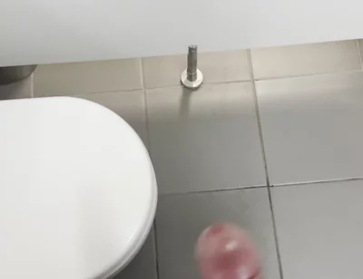 Jerking off in a Public Restroom