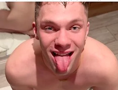 Boy55: 22yo Caged Cocksucker Luca Jaxxson (quickie)