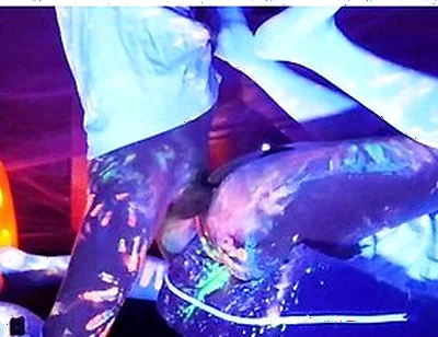 Femboys Messy Halloween Flip Fuck With Glow Paint