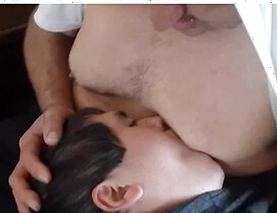 Suckling On Stepdads Titties While Home Alone