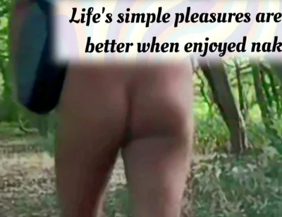 In the Countryside Walking Naked