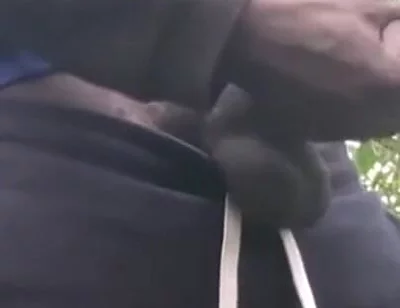 Jerking off Until Shot Thick Loads in the Forest