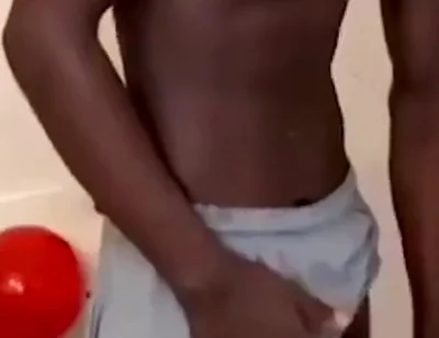 Swinging stroking my big black cock