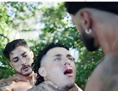 Sneaky Fuck In The Woods Turns Into Threesome With Markin Wolf