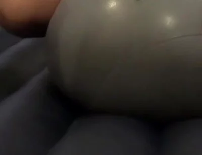 Fuck gimnastic ball on air matress