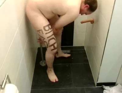 Slave Lettering Marking Anal Hook Dildo Plug Milking Fucked Winch Penis Cage Shower Outdoor Street